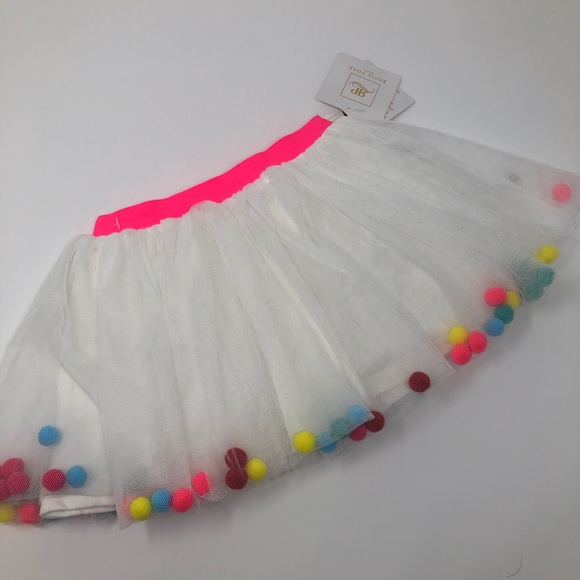 Rosie Pope Other - Rosie Pope Multi-colored & White Pom Pom Tutu